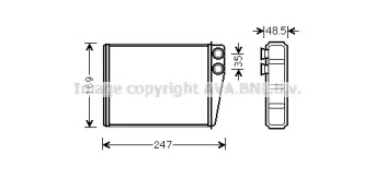 AVA QUALITY COOLING ms6673 -  Теплообменник, отопление салона